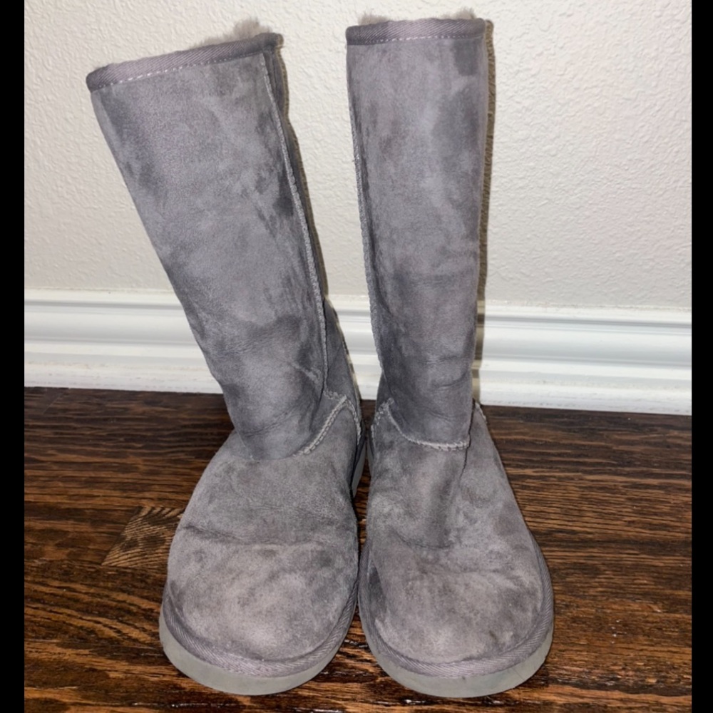 Gray Ugh Boots